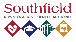 Southfield Downtown Development Authority logo with icons